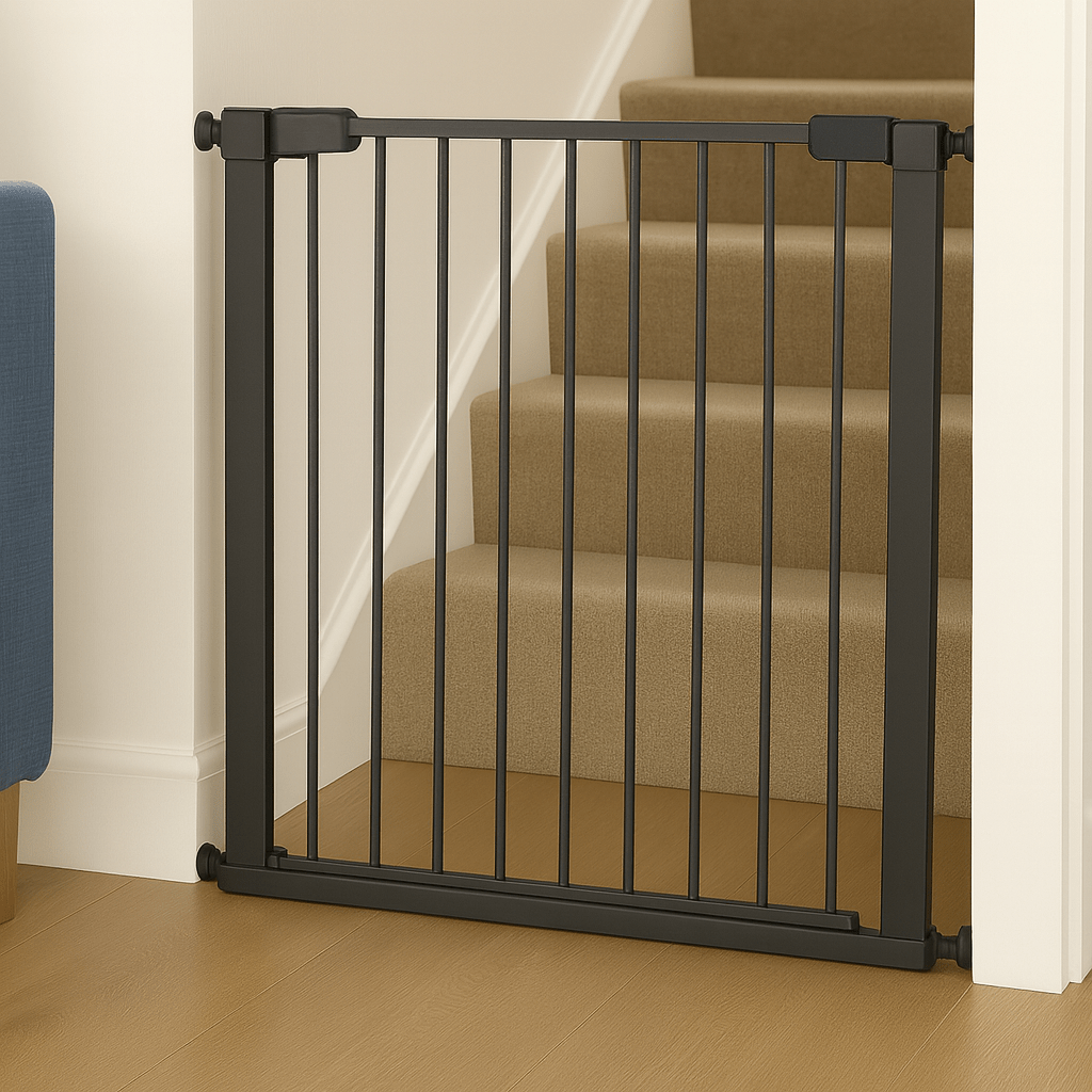 2x FYLO Baby Safety Stair Gate Pressure Fit Extra Wide - Grey