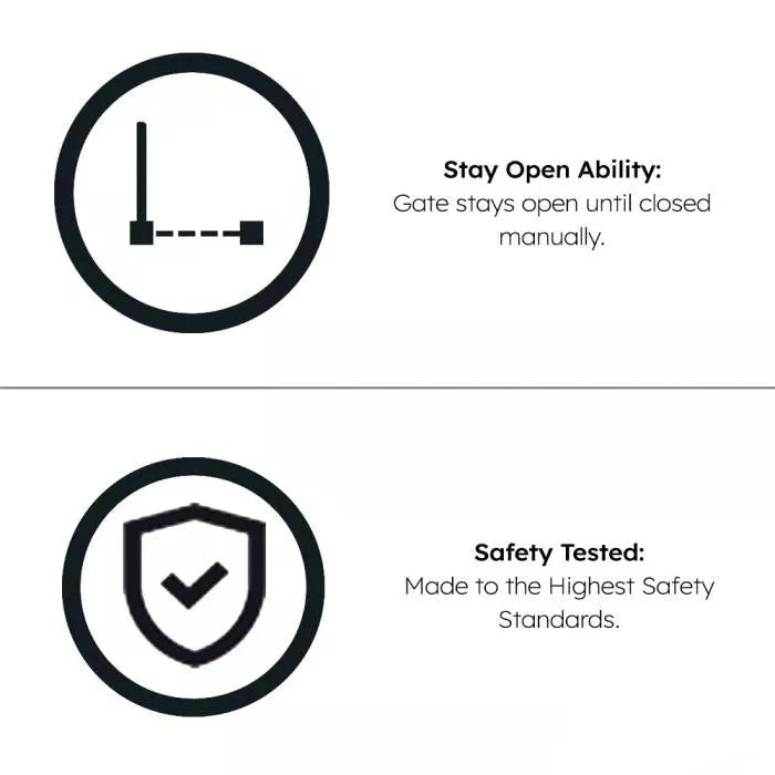 2x FYLO Baby Safety Stair Gate Pressure Fit Extra Wide - Grey