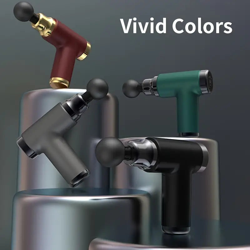 1pc Portable Mini Massage Gun - Deep Tissue Muscle Massager (Black)