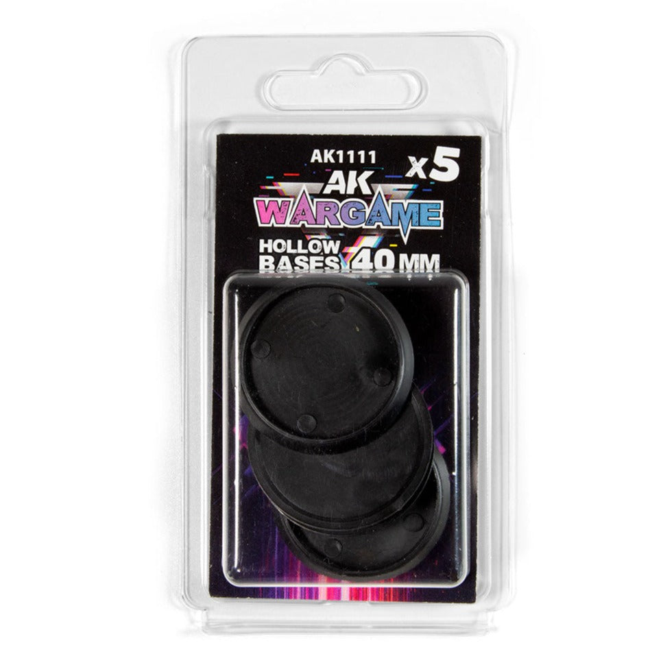 AK Interactive - Hollow Round Bases 40mm x 5