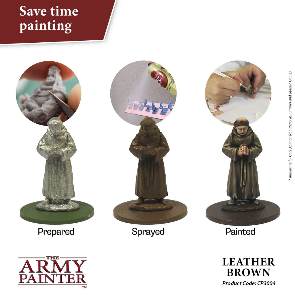 Army Painter Colour Primer - Leather Brown (400ml)