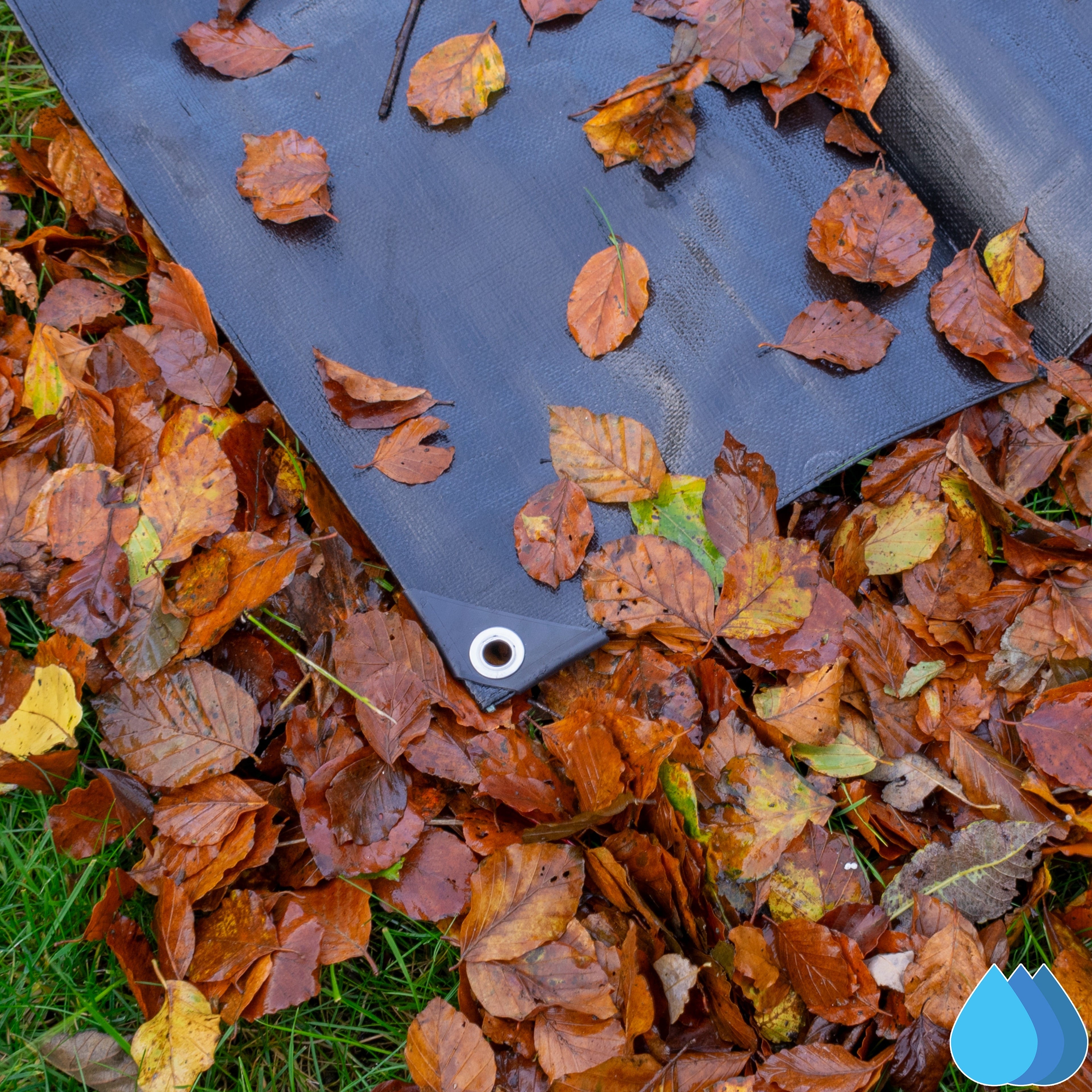 1m x 1m Black & Silver Tarpaulins, L-Grade 220 GSM