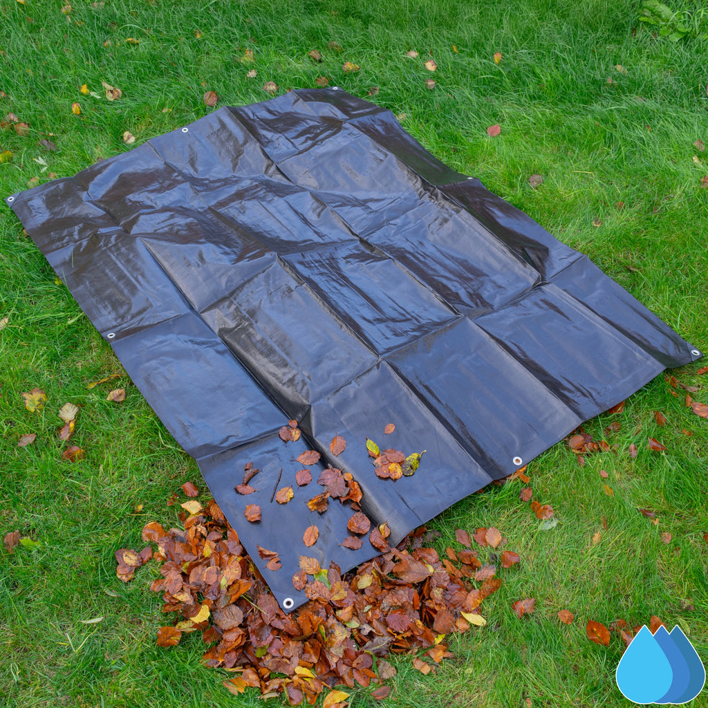 1m x 1m Black & Silver Tarpaulins, L-Grade 220 GSM