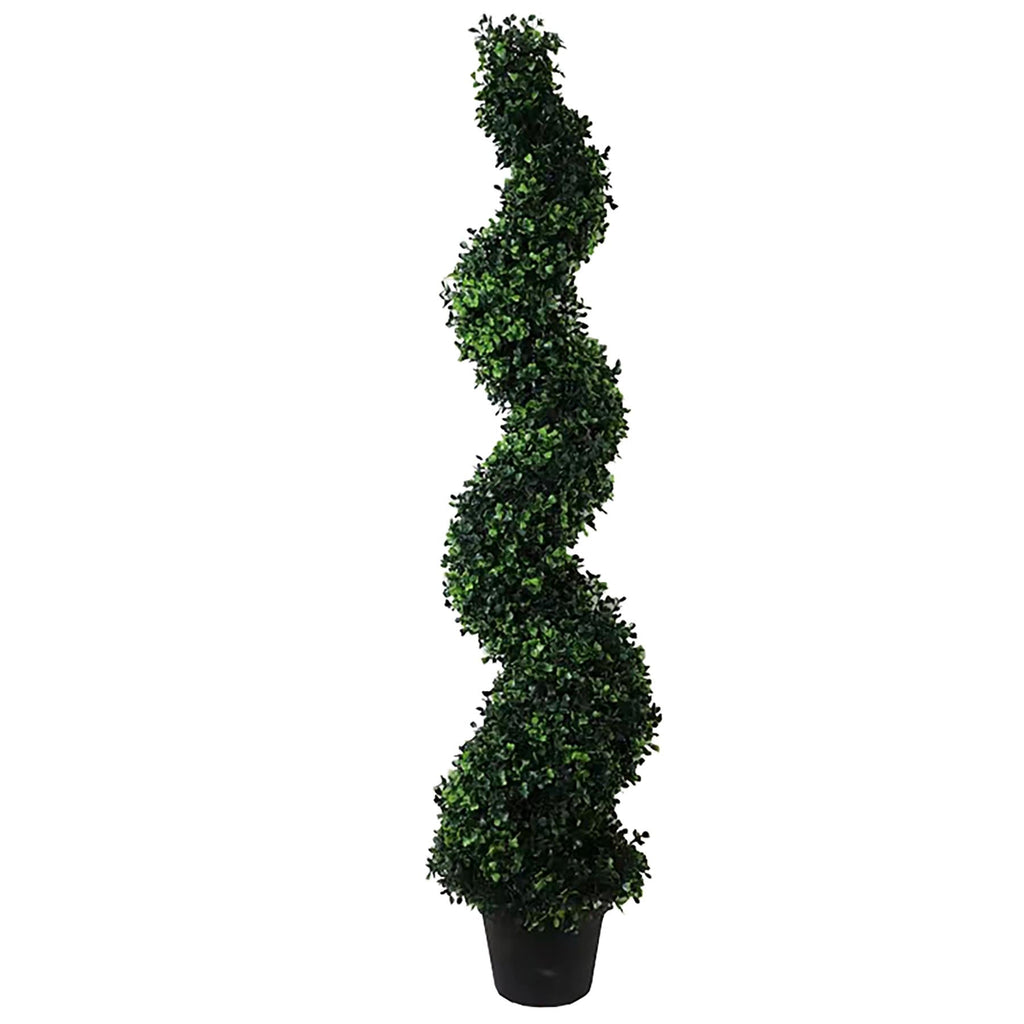 120cm Artificial Natural Boxwood Spiral Topiary