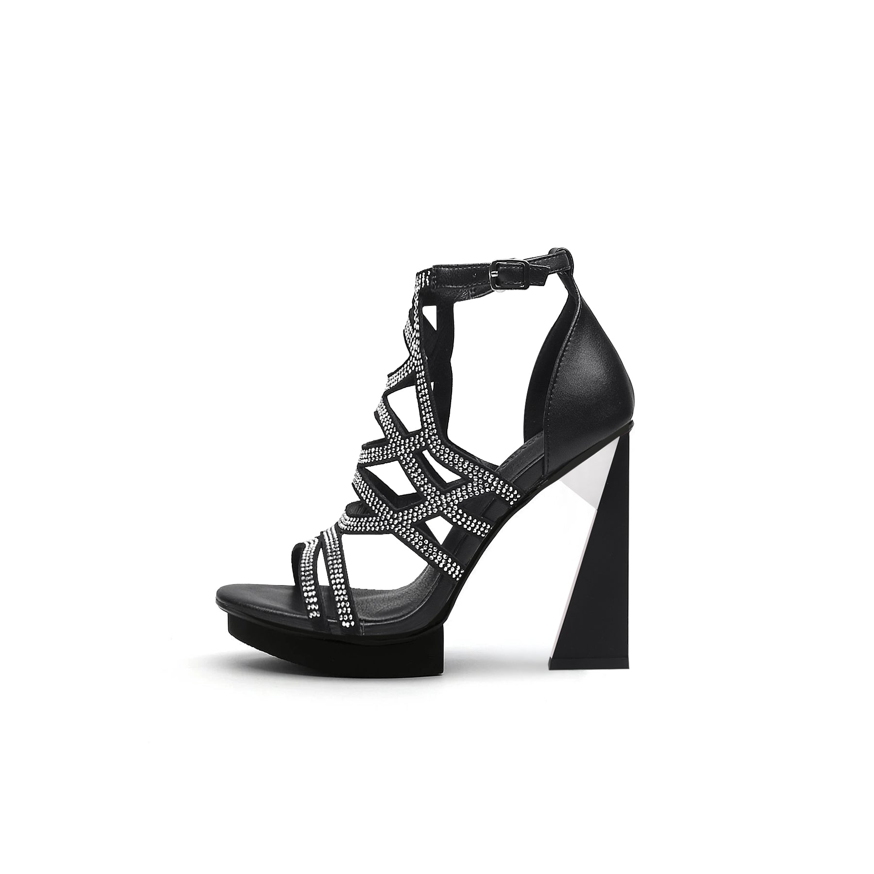 Beaded Strappy Skyline High Heels