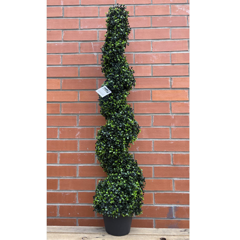 120cm Artificial Natural Boxwood Spiral Topiary